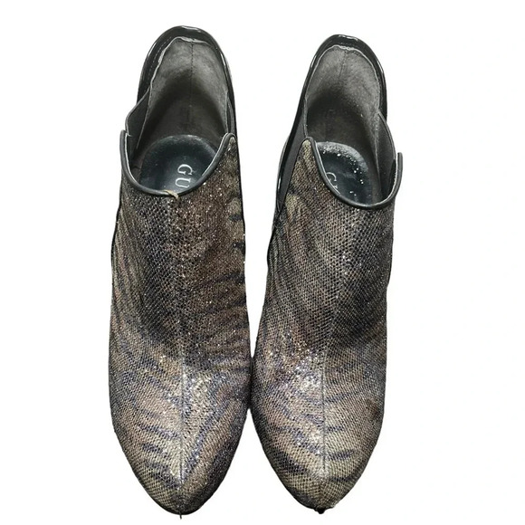 GUESS‎ glittery black booties size 7.5 pumps - Picture 5 of 7